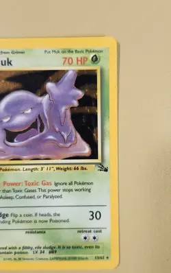 1999 Pokemon Fossil Muk Holo - see video of Holo & Card - Image 4