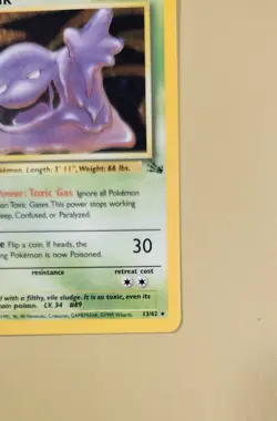 1999 Pokemon Fossil Muk Holo - see video of Holo & Card - Image 5