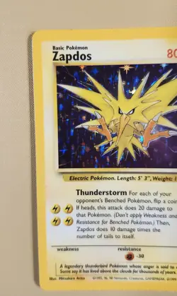 1999 Pokemon Fossil Zapdos Holo - see video of Holo & Card - Image 3
