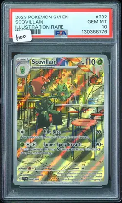 2023 Scovillain #202 Illustration Rare PSA 10 Pokemon Card - Image 1