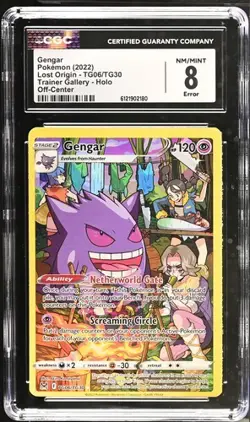 CGC 8 ERROR - Gengar - 2022 Lost Origin TG06/TG30 Holo Pokemon Card - Image 1