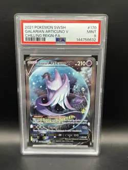 PSA 9 MINT Galarian Articuno V Full Art 170/198 Chilling Reign 2021 Pokemon Card - Image 1