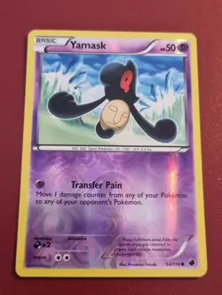 Pokemon Black White Plasma Freeze Yamask 54/116 Reverse Holo Card TCG - Image 1