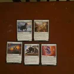 Magic: The Gathering M21 Dog Pack Leader & Release the Dogs 5x Cards English - Image 1