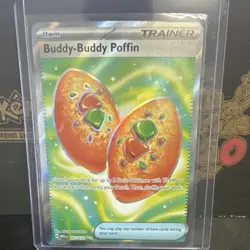 Pokemon TCG Buddy-Buddy Poffin 167/132 Me01 Ultra Rare Full Art Holo English - Image 3