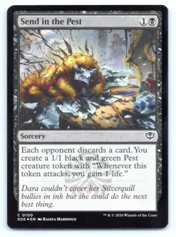 MTG Send in the Pest Foil C Secrets of Strixhaven (SOS) 100 NM Magic - Image 1