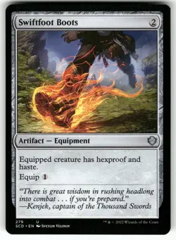 MAGIC: THE GATHERING SWIFTFOOT BOOTS 279 UNCOMMON STARTER COMMANDER DECKS NM - Image 1