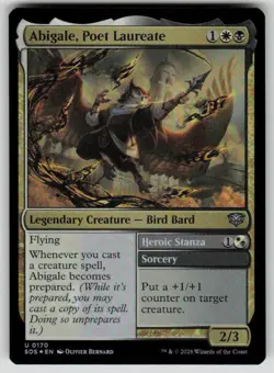 Abigale, Poet Laureate Foil Uncommon Secrets of Strixhaven 170 MTG NM 2026 - Image 1