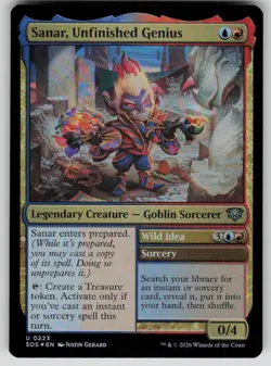 Sanar, Unfinished Genius Foil Uncommon Secrets of Strixhaven 223 MTG NM 2026 - Image 1