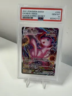 Pokemon TCG Mew VMAX 269/264 Alternate Art Secret Fusion Strike PSA 10 Gem Mint - Image 1