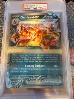 2025 POKEMON SVP EN-SV BLACK STAR PROMO JUMBO #196 CHARIZARD EX PSA 9 - Image 1