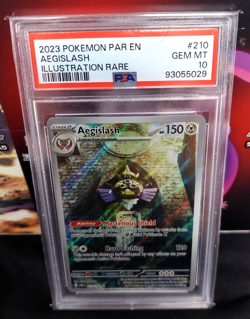 2023 Pokemon Par Aegislash Illustration Rare #210 PSA 10 Gem Mint - Image 1