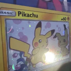 2019 Pokemon Team Up Pikachu #SM162 Black Star Promo Swirl - Image 3