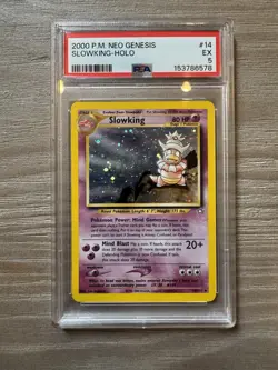 Pokemon TCG Slowking Neo Genesis Holo Rare PSA 5 - Image 1