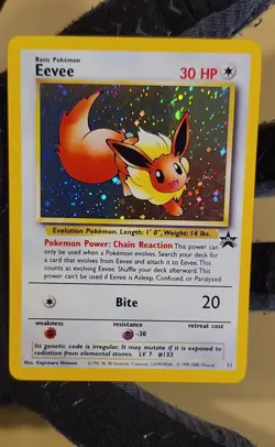 2000 Pokemon Promo Eevee Holo - see video of Holo & Card - Image 2