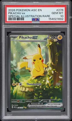 2026 POKEMON ASC EN-ASCENDED HEROES SPECIAL ILLUSTRATION RARE PIKACHU EX PSA 10 - Image 1