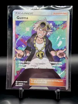 Pokemon Guzma Full Art Trainer 143/147 Sm-Burning Shadows Holo Ultra Rare - Image 1