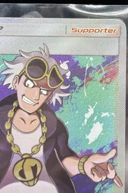 Pokemon Guzma Full Art Trainer 143/147 Sm-Burning Shadows Holo Ultra Rare - Image 3