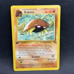 Kabuto 50/62 Fossil 1st Edition NM Pokemon TCG 1999 Common WoTC Vintage - Image 1