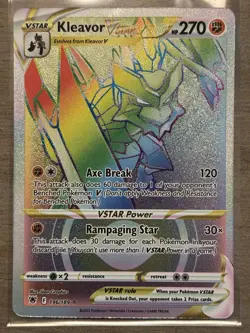 Pokemon - Kleavor VSTAR - 196/189 - SWSH Astral Radiance - Secret Rare Rainbow - Image 1