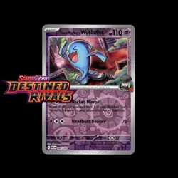 Pokemon TCG Team Rocket's Wobbuffet 082/182 Destined Rivals Reverse Holo NM - Image 1