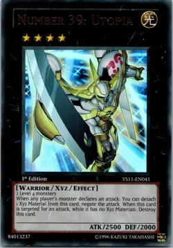Yugioh Number 39: Utopia YS11-EN041 1st Edition Ultra Rare NM - Image 1