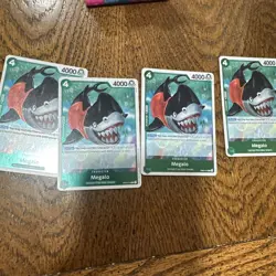 Megalo EB04-018 R - The Azure Sea's Seven ENGLISH OP14 One Piece PLAYSET X4 - Image 1