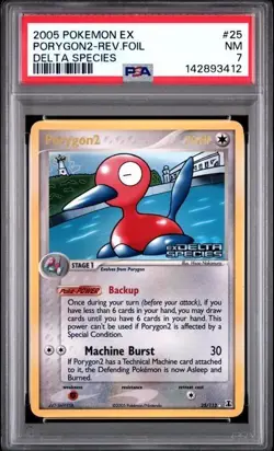 PSA 7 Porygon EX Reverse Foil Delta Species Stamp 25/113 Pokemon Card NEAR MINT - Image 1