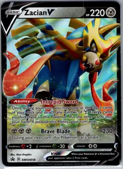 Zacian V SWSH018 SWSH: Sword & Shield Promo Cards - Pokemon Card - NM - Image 1