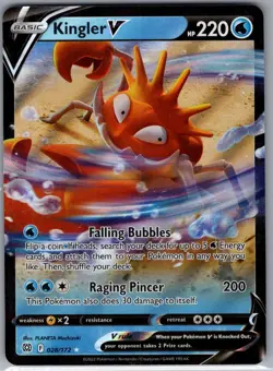 Kingler V 028/172 SWSH09: Brilliant Stars - Pokemon Card - NM - Image 1