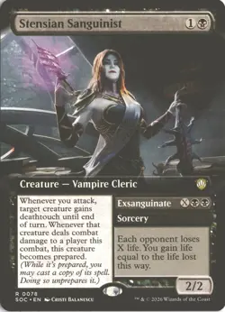 MTG Stensian Sanguinist (Ext Art) (78) Non-Foil Commander: Secrets of Strix NM - Image 1
