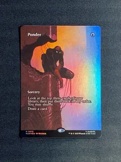 Ponder Borderless Foil M 0013 Moebius Spider-Man Marvel MAR MTG NM - Image 1
