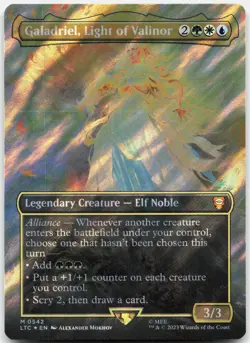 Galadriel, Light of Valinor (Borderless) (Surge Foil) R Commander: The Lord of t - Image 1