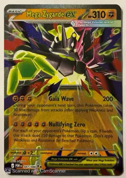 Pokemon Mega Zygarde EX 047/088 POR EN Ultra Rare Full Art Holo 310HP - Image 1