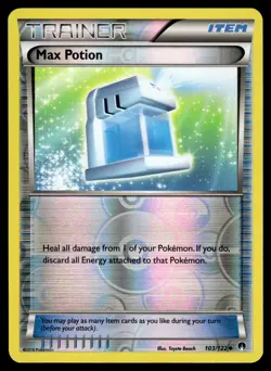 Max Potion 102/122 Reverse Holo XY Breakpoint Pokemon Card - Image 1