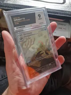 Pokemon TCG Omanyte 180/165 Scarlet & Violet 151 Ace 9 Graded - Image 3
