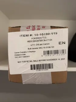 Pokemon Mega Evolution Phantasmal Flames Booster Box Case of 6, Sealed - Image 2