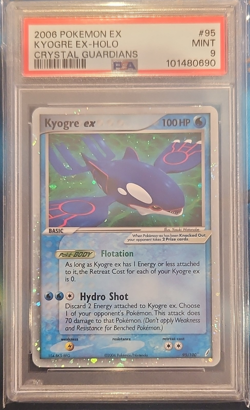 Pokemon Kyogre ex Holo Ultra Rare EX Crystal Guardians #95/100 PSA 9 2006 - Image 1