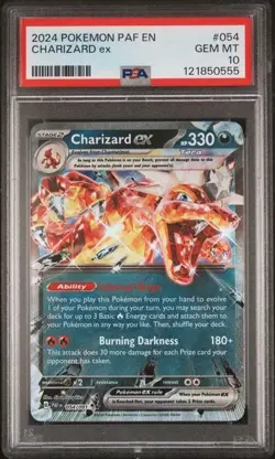 2024 POKEMON PAF EN-PALDEAN FATES #054 CHARIZARD EX PSA 10 - Image 1