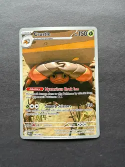 Pokemon Crustle 186/182 Sv10 Destined Rivals Holo Illustration Rare English - Image 1