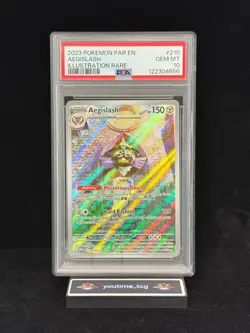 2023 Pokemon Par En-Paradox Rift Illustration Rare Aegislash #210 PSA 10 - Image 1