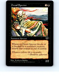 Dread Specter Black Uncommon Mirage MTG NP Near Mint or Better - Image 1
