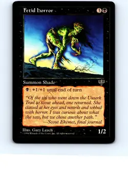 Fetid Horror Black Common Mirage MTG NP Near Mint or Better - Image 1