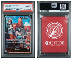 2025 ONE PIECE PROMOS PSA MAGAZINE EXCLUSIVE #001 SHANKS PSA 10 - Image 3