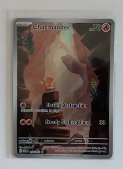 Pokemon TCG Charmander Scarlet & Violet-151 168/165 Holo Illustration Rare - Image 1