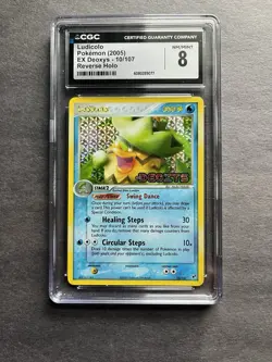 Pokemon TCG Ludicolo EX Deoxys Reverse Holo Rare #10/107 CGC 8 2005 - Image 1