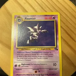 Pokemon TCG Haunter Fossil Set Unlimited Rare Non-Holo Card 21/62 LP - Image 2