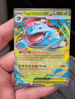 Pokemon TCG Mega Evolution Mega Venusaur EX Card 003/132 Double Rare Pack Fresh - Image 1