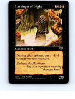 Harbinger of Night Black Rare Mirage MTG NP Near Mint or Better - Image 1