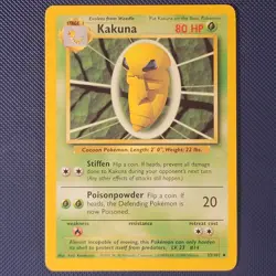 Kakuna 33/102 - Base Set - Uncommon Vintage WOTC Pokemon Card - LP+ - Image 1